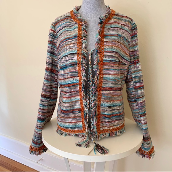 tory burch tweed cardigan